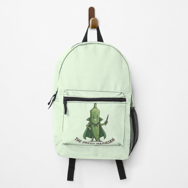Item preview, The Green Magician Cute Okra Superhero Vegetable Wizard designed and sold by Amir Faysal.