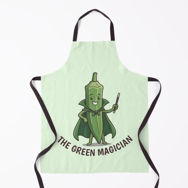 Item preview, The Green Magician Cute Okra Superhero Vegetable Wizard designed and sold by Amir Faysal.