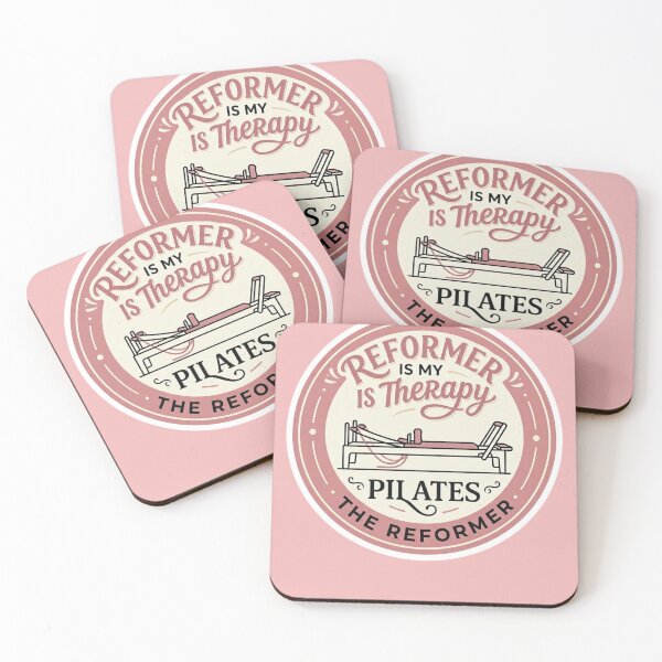 Item preview, Reformer Is My Therapy Pilates Vintage Rose Studio Badge designed and sold by REFORMER & COFFEE STUDIO.