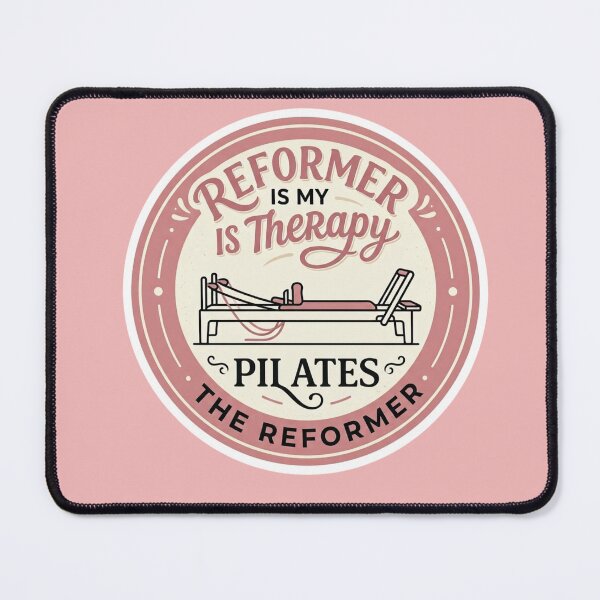 Item preview, Reformer Is My Therapy Pilates Vintage Rose Studio Badge designed and sold by REFORMER & COFFEE STUDIO.