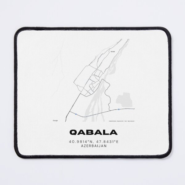 Item preview, Qabala Azerbaijan Map Coordinates Minimalist Location Design designed and sold by RM-Journey.
