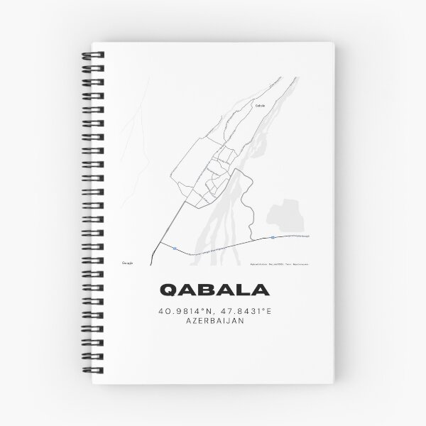 Item preview, Qabala Azerbaijan Map Coordinates Minimalist Location Design designed and sold by RM-Journey.