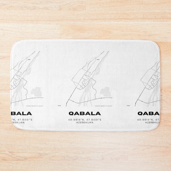 Item preview, Qabala Azerbaijan Map Coordinates Minimalist Location Design designed and sold by RM-Journey.
