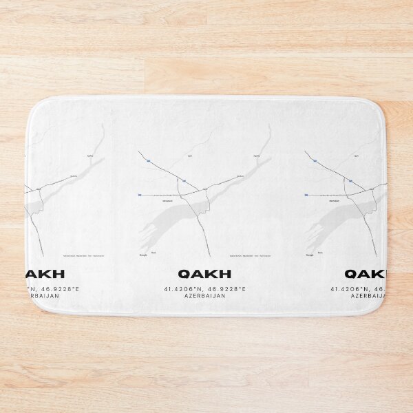 Item preview, Qakh Azerbaijan Map Coordinates Minimalist Location Design designed and sold by RM-Journey.