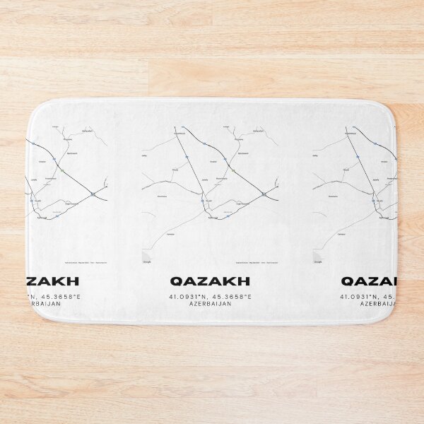 Item preview, Qazakh Azerbaijan Map Coordinates Minimalist Location Design designed and sold by RM-Journey.