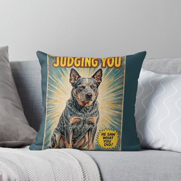 Item preview,  Judging You Comic Cover Poster, Funny Blue Heeler Side Eye Art Print, Vintage Comic Book Dog Wall Art designed and sold by LunaAdventurer.