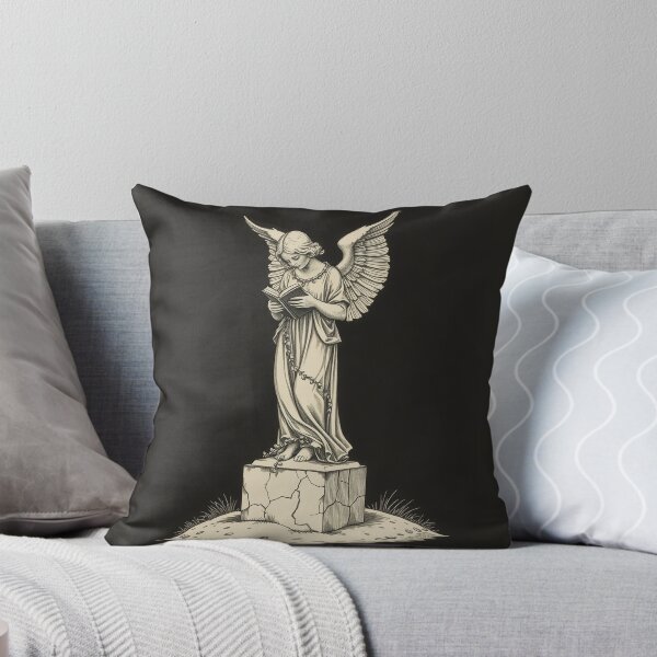 Item preview, Cemetery Angel in Snow, Gothic Christmas designed and sold by GildedFolio.