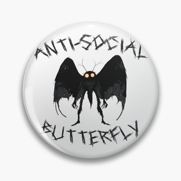 Item preview, Antisocial Butterfly — Funny Mothman Cryptid designed and sold by Spellhound.