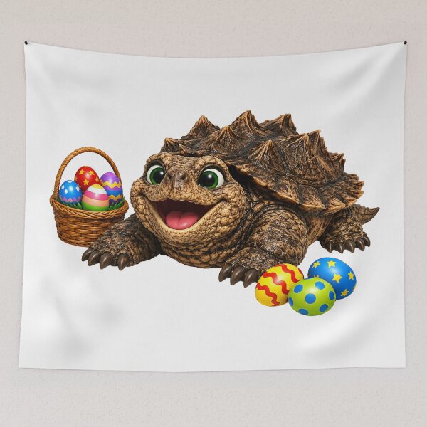 Item preview, Playful Alligator Snapping Turtle Easter designed and sold by Sillytoe.