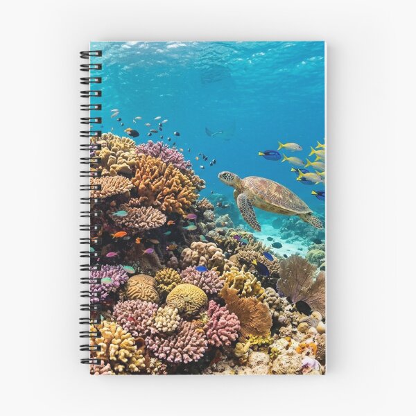 Item preview, Vibrant Tropical Coral Reef: Sea Turtle, Fish School & Divers - Underwater Paradise  designed and sold by PetalsPaws.