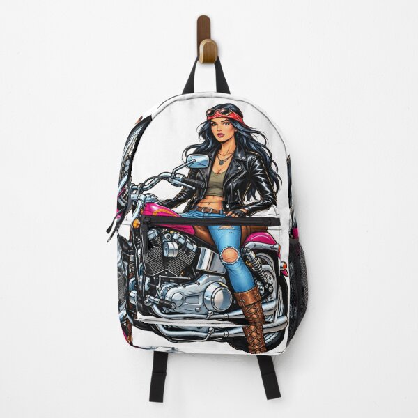 Item preview, Badass Biker Girl: Classic Chopper Style & Rock'n'Roll Vibe designed and sold by JanRizz.