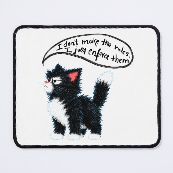 Item preview, Grammar Police – Funny Cat Cartoon designed and sold by TrueWoven Studio.