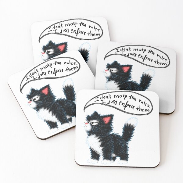 Item preview, Grammar Police – Funny Cat Cartoon designed and sold by TrueWoven Studio.