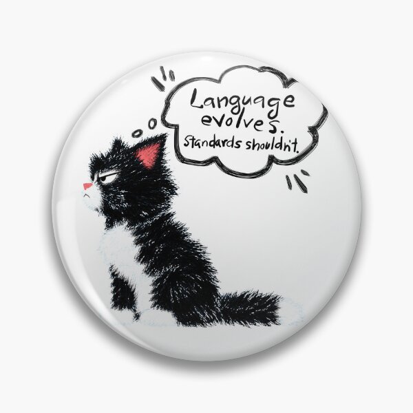 Item preview, Grammar Cat – Funny Cartoon Quote designed and sold by TrueWoven Studio.
