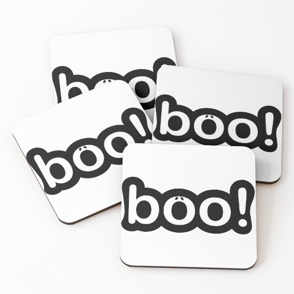 Item preview, Spooky Boo Glossy/Holographic Black White Sticker  designed and sold by Rolographics1.