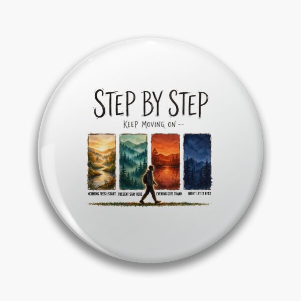 Item preview, Title: Step by Step – Keep Moving On Hiking  designed and sold by freshwear design.