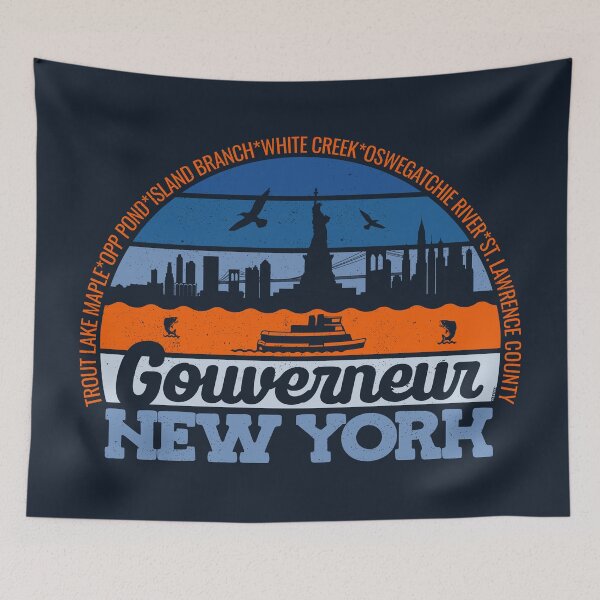 Item preview, Gouveneur New York Sunset Retro Vintage Local Pride Logo designed and sold by CRHPOD20.