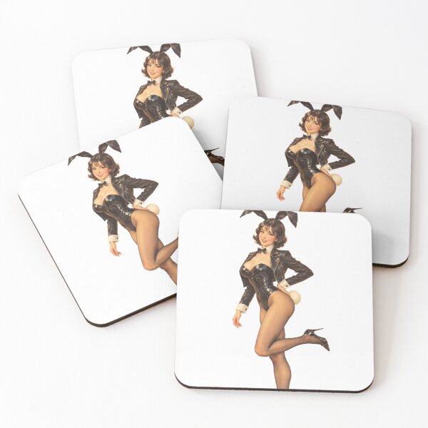 Item preview, Vintage Bunny Girl Pin Up – Black Leather, Playboy Inspired Retro Glamour designed and sold by Cosplayvintage.