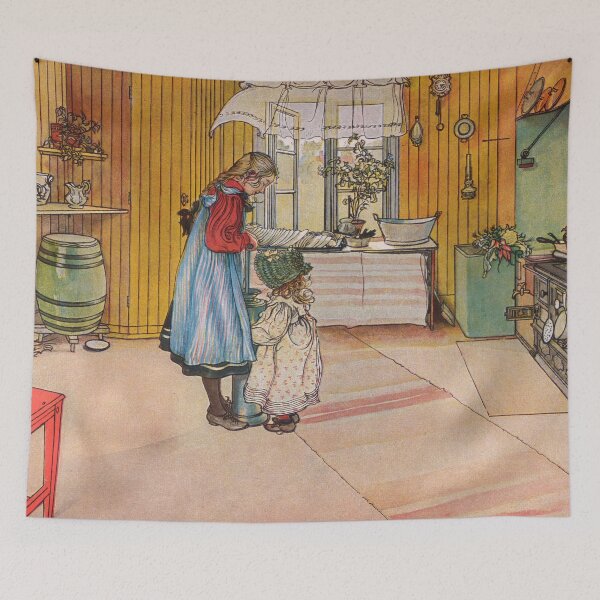 Item preview, Vintage Kitchen Wall Art, Swedish Country Kitchen Illustration, Köket by Carl Larsson designed and sold by RickE.