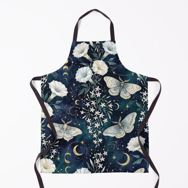 Item preview, Mystical Celestial Moth And Moonflower Pattern designed and sold by wallpapersarts.