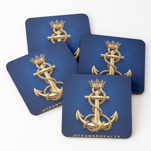 Item preview, Anchor and Crown — Nautical Royalty, Gold Anchor Ocean Emblem designed and sold by OceansRoyalty.