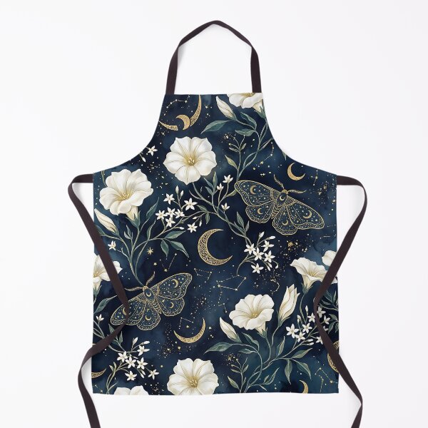Item preview, Mystical Celestial Moth And Moonflower Pattern designed and sold by wallpapersarts.
