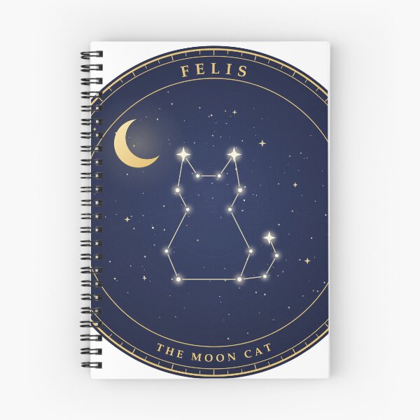 Item preview, Felis The Moon Cat - Celestial Cat Constellation Star Chart designed and sold by Mooncap Studio.