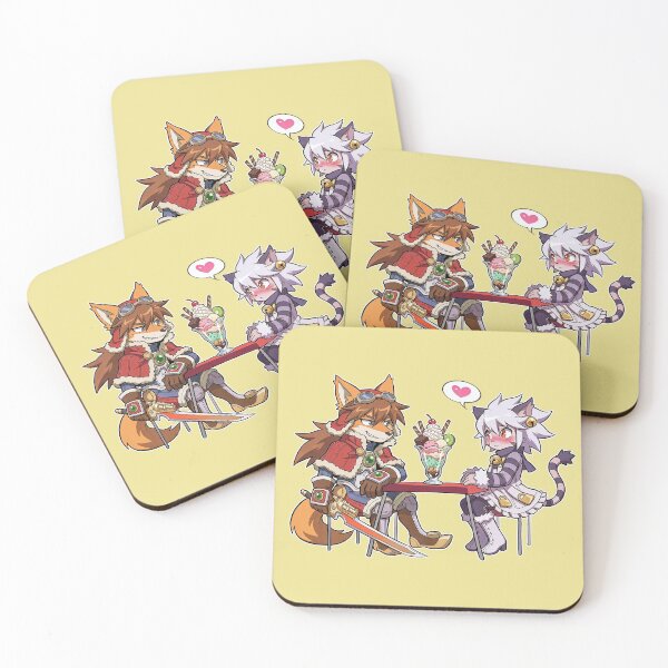 Item preview, Solatorobo Red and Elh Parfait Date Retro Anime Graphic Art couple designed and sold by CuteKats.