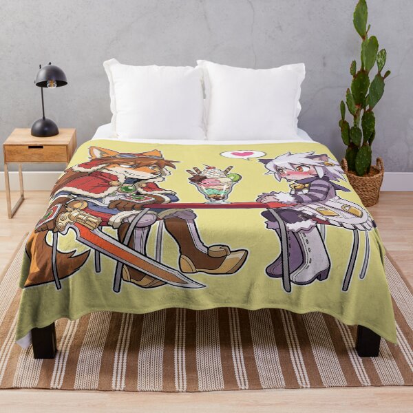 Item preview, Solatorobo Red and Elh Parfait Date Retro Anime Graphic Art couple designed and sold by CuteKats.