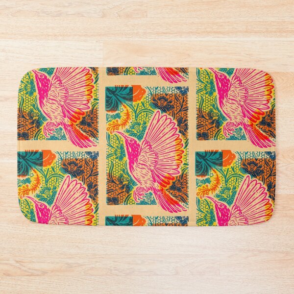 Aperçu de l'œuvre Impression risographique tropicale Colibri rose créée et vendue par Fani*.