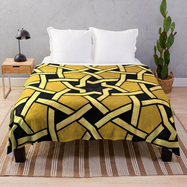 Item preview, Smoky Golden And Black Vintage Stars Moroccan Pattern designed and sold by DEC02.