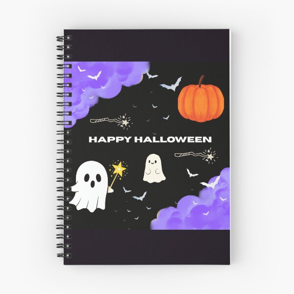 Item preview, Cute Happy Halloween Ghosts Pumpkin Pattern designed and sold by Azurart2.