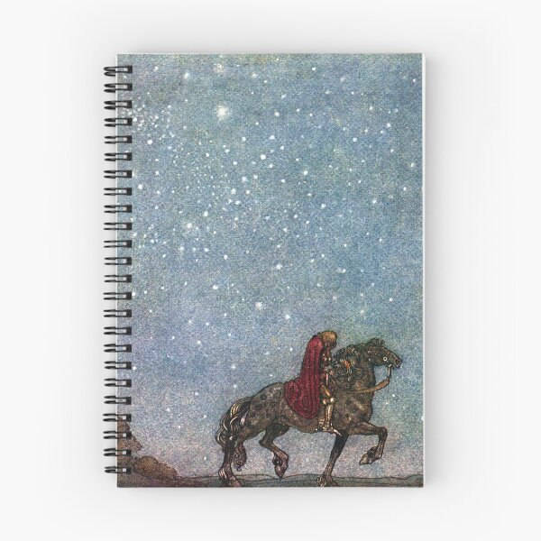 Item preview, Horse and Rider in a Starry Night - John Bauer designed and sold by forgottenbeauty.