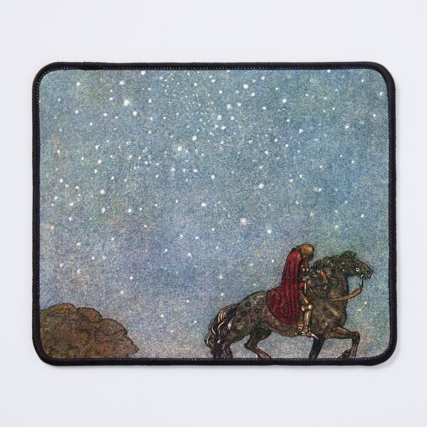 Item preview, Horse and Rider in a Starry Night - John Bauer designed and sold by forgottenbeauty.