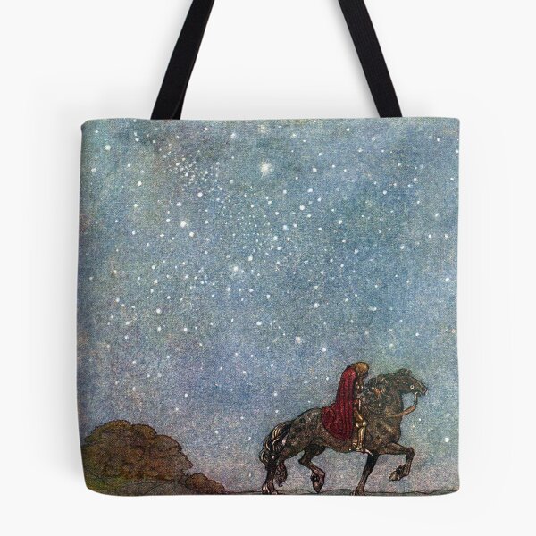 Item preview, Horse and Rider in a Starry Night - John Bauer designed and sold by forgottenbeauty.