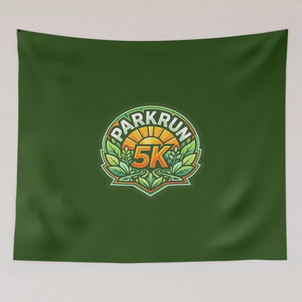 Item preview, Parkrun 5K Sunrise Running Leaf Wreath Emblem Runner Graphic    designed and sold by KiwiRider.