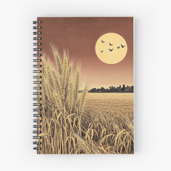 Item preview, Harvest Moon over the Wheat Sheaves, Autumn Night designed and sold by GildedFolio.