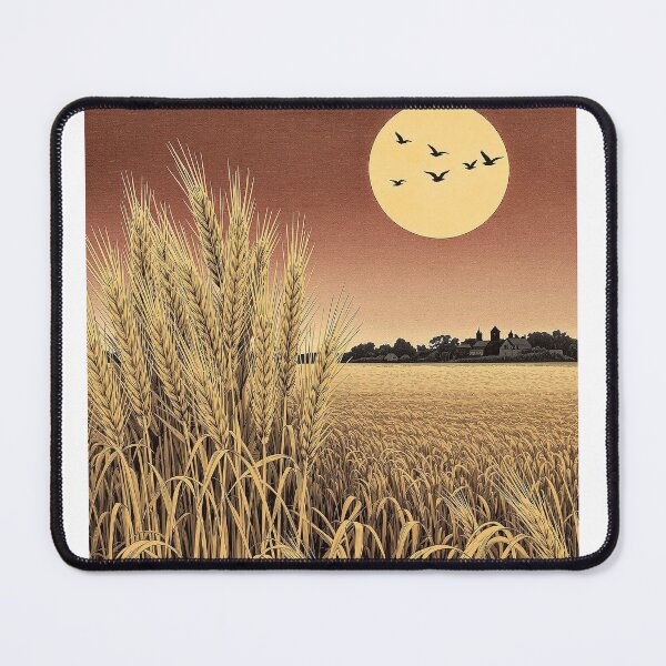 Item preview, Harvest Moon over the Wheat Sheaves, Autumn Night designed and sold by GildedFolio.