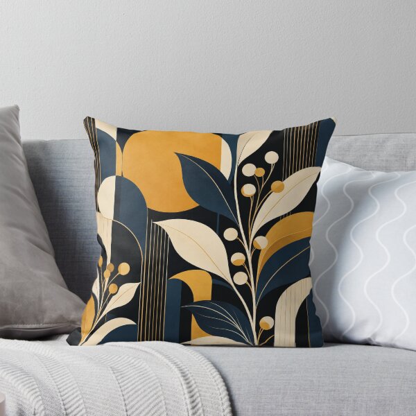Item preview, Midnight Botanical Gold Art Deco Geometry designed and sold by KokoDeez.