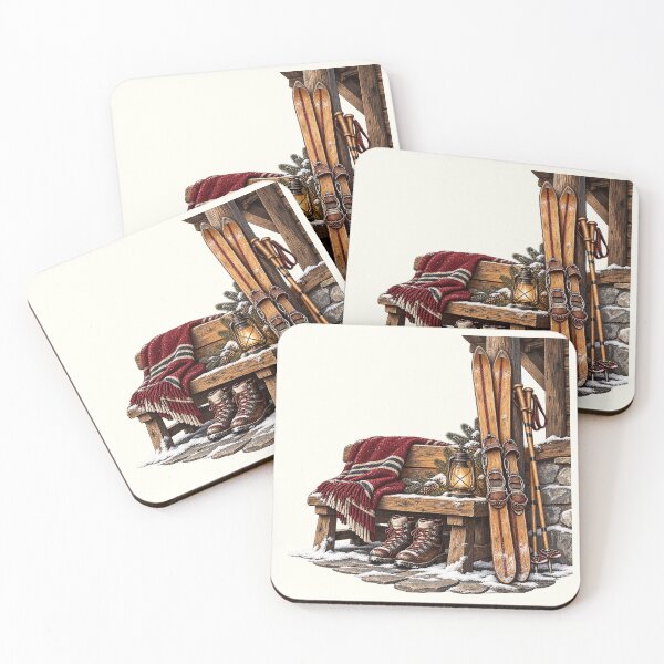 Item preview, Vintage Alpine Ski PNG Bundle, Retro Skiing and Mountain Chalet Designs designed and sold by Bondira-Spono.