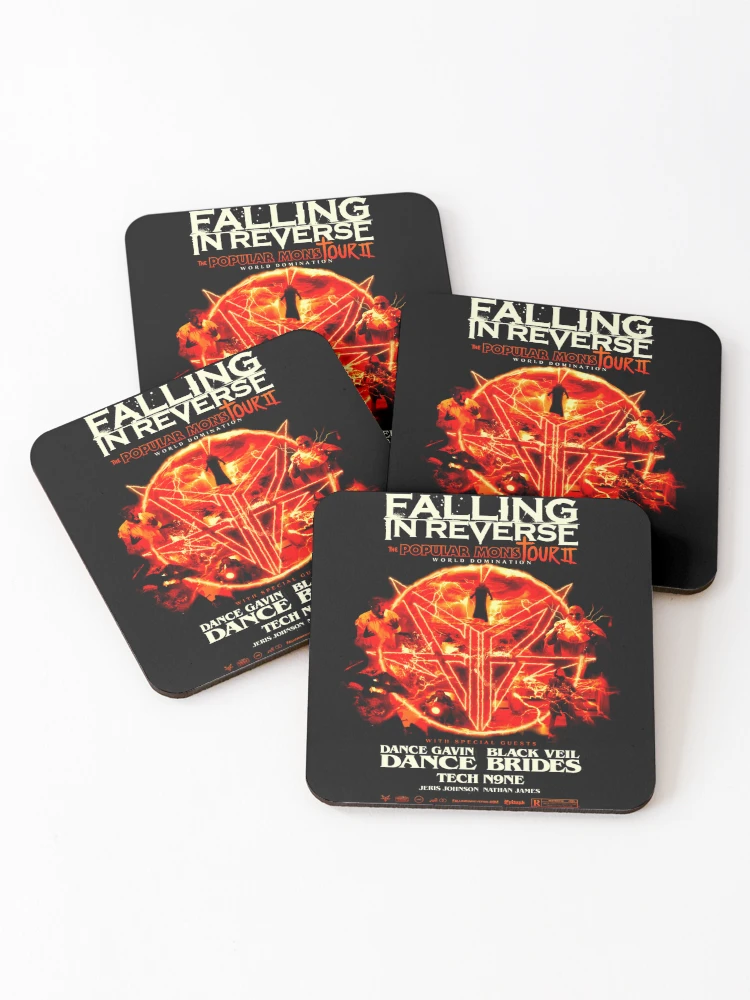 Thumbnail 1 of 5, Coasters (Set of 4), Falling In Reverse Classic designed and sold by vodevinfrogart.