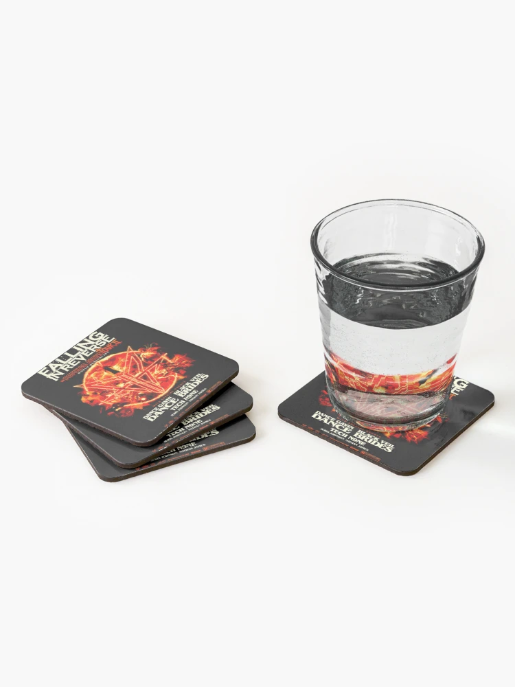 Thumbnail 2 of 5, Coasters (Set of 4), Falling In Reverse Classic designed and sold by vodevinfrogart.