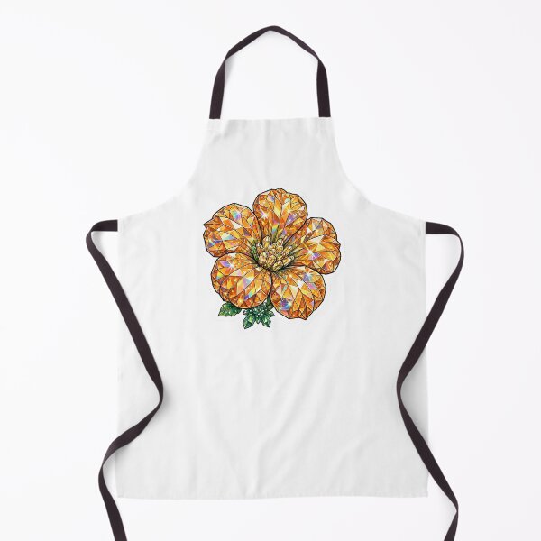 Item preview, Pumpkin Flower Crystal Sticker - Citrine Orange Squash Blossom With Emerald Base designed and sold by Crystal Critters .