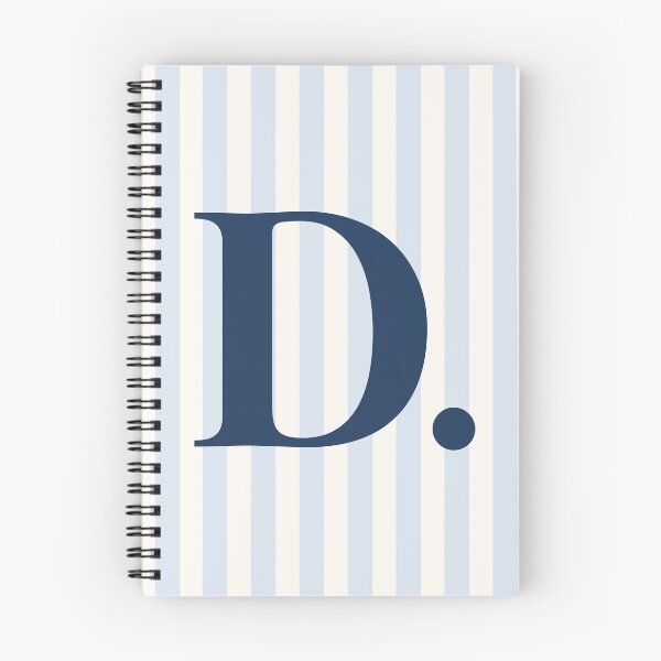 Item preview, Letter D Preppy Blue Stripes Monogram Initial | Initial Name Letter D Coastal Preppy Blue Stripe | Preppy Letter D Monogram Teacher Nurse Gift | Letter D Coastal Blue Stripe Bride Bridesmaid Gift designed and sold by LitzoyGlobeArt.