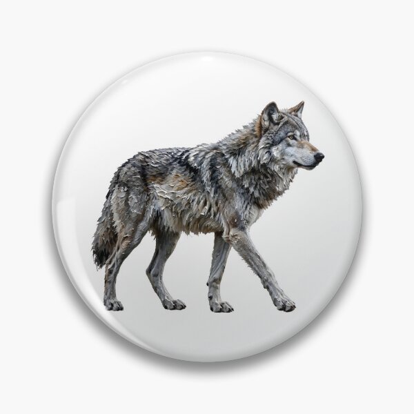 Item preview, Walking Gray Wolf Wildlife Art designed and sold by ThePrintArt.