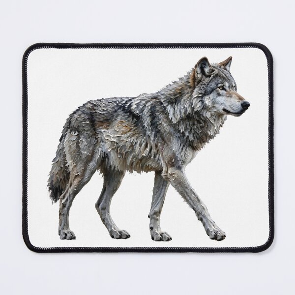 Item preview, Walking Gray Wolf Wildlife Art designed and sold by ThePrintArt.
