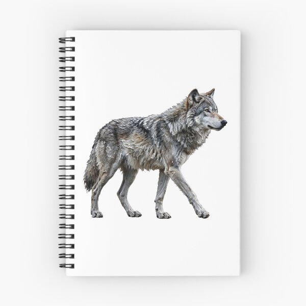 Item preview, Walking Gray Wolf Wildlife Art designed and sold by ThePrintArt.