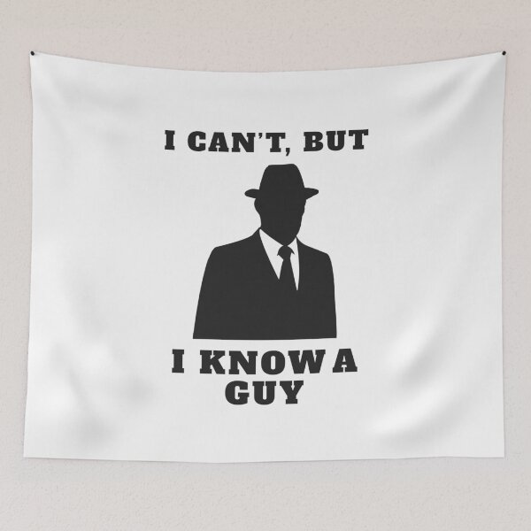 Item preview, I Can’t But I Know a Guy Mysterious Black Silhouette  designed and sold by HYPNK.