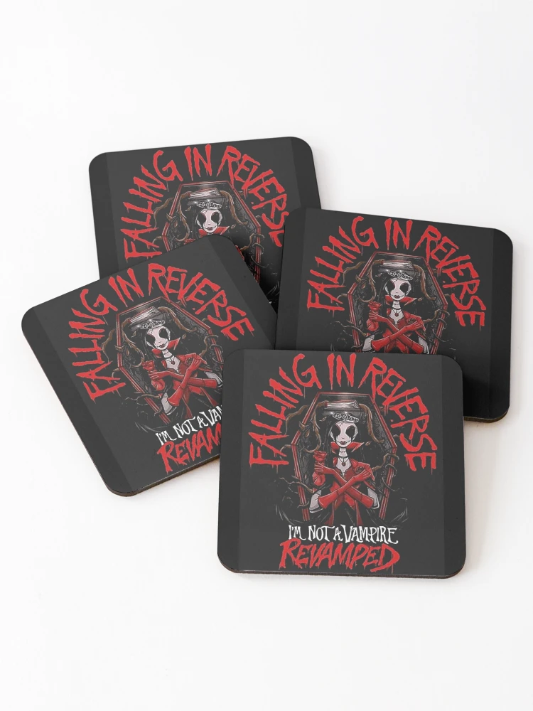 Thumbnail 1 of 5, Coasters (Set of 4), Falling In Reverse Essential designed and sold by vodevinfrogart.