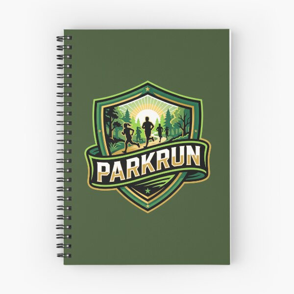 Item preview, Parkrun Shield Trail Running Team Sunrise Crest Runner Graphic    designed and sold by KiwiRider.